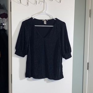 Sparkly v-neck blouse